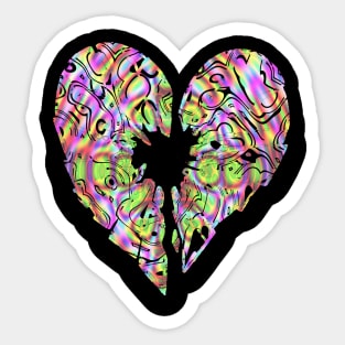 Broken Heart Water Ripple Sticker